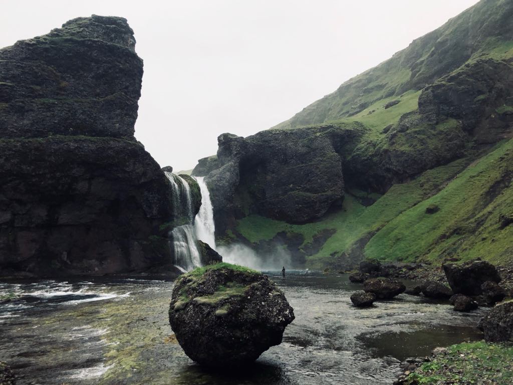 A waterfall in Iceland